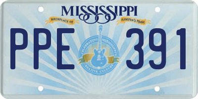 MS license plate PPE391
