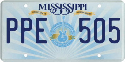 MS license plate PPE505