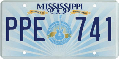 MS license plate PPE741