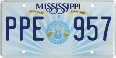 MS license plate PPE957