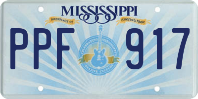 MS license plate PPF917
