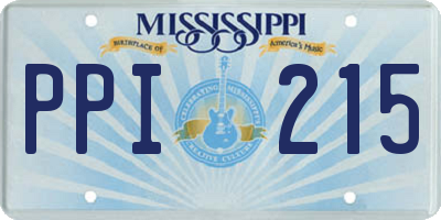MS license plate PPI215