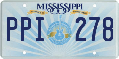 MS license plate PPI278