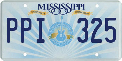 MS license plate PPI325