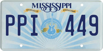 MS license plate PPI449