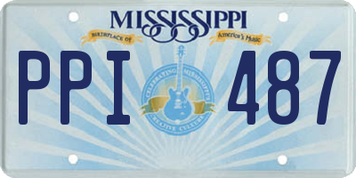 MS license plate PPI487