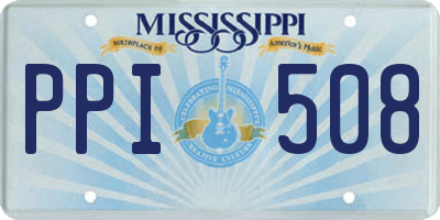 MS license plate PPI508