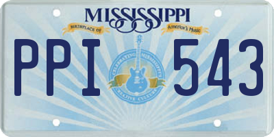MS license plate PPI543