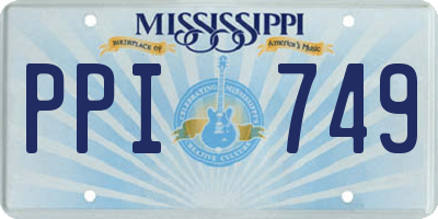 MS license plate PPI749