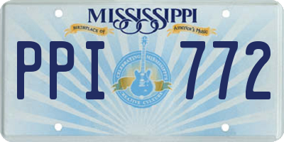 MS license plate PPI772