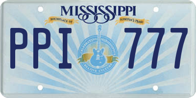 MS license plate PPI777
