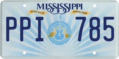 MS license plate PPI785