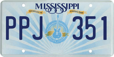 MS license plate PPJ351