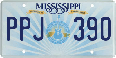 MS license plate PPJ390