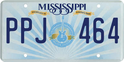 MS license plate PPJ464