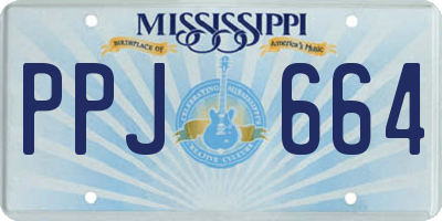 MS license plate PPJ664
