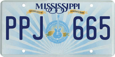 MS license plate PPJ665