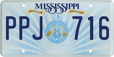 MS license plate PPJ716