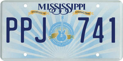 MS license plate PPJ741
