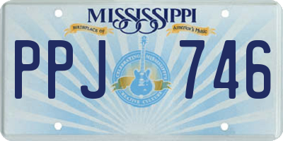 MS license plate PPJ746