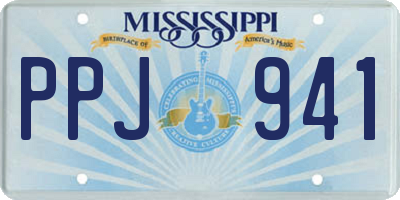 MS license plate PPJ941