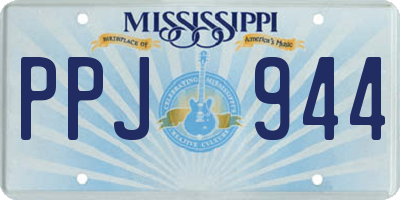 MS license plate PPJ944