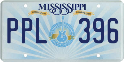 MS license plate PPL396