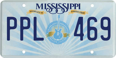 MS license plate PPL469
