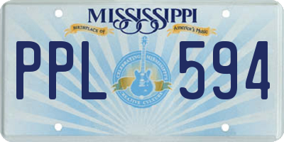 MS license plate PPL594