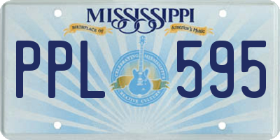 MS license plate PPL595