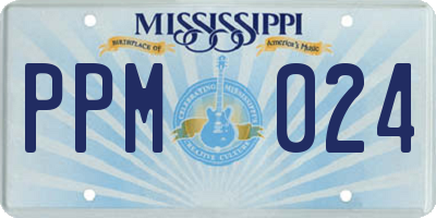 MS license plate PPM024