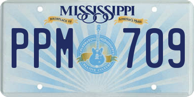 MS license plate PPM709