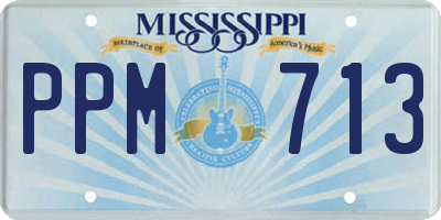 MS license plate PPM713