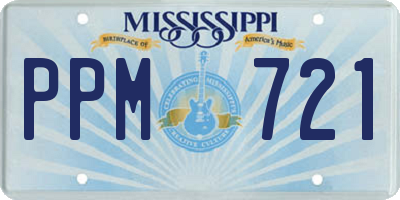 MS license plate PPM721