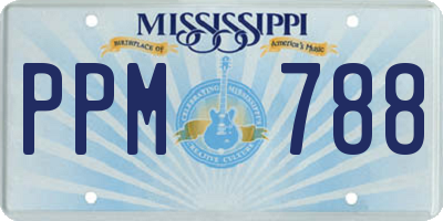 MS license plate PPM788