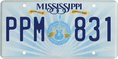 MS license plate PPM831