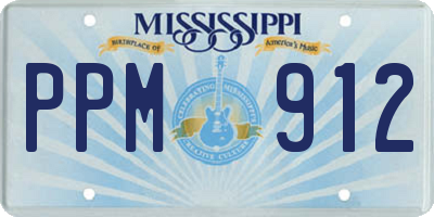 MS license plate PPM912
