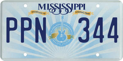MS license plate PPN344