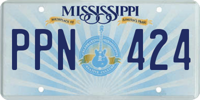 MS license plate PPN424