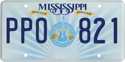MS license plate PPO821