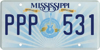 MS license plate PPP531