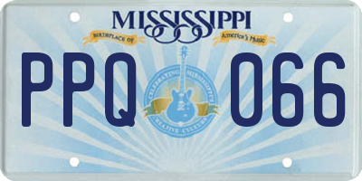 MS license plate PPQ066
