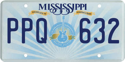 MS license plate PPQ632