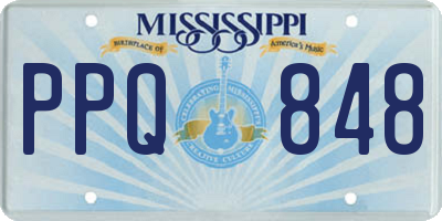 MS license plate PPQ848