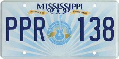 MS license plate PPR138