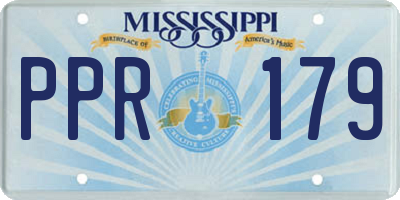 MS license plate PPR179