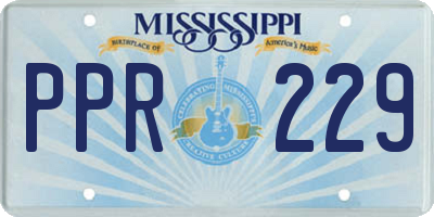 MS license plate PPR229