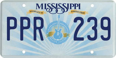MS license plate PPR239