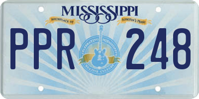 MS license plate PPR248