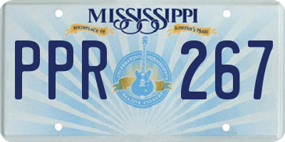MS license plate PPR267
